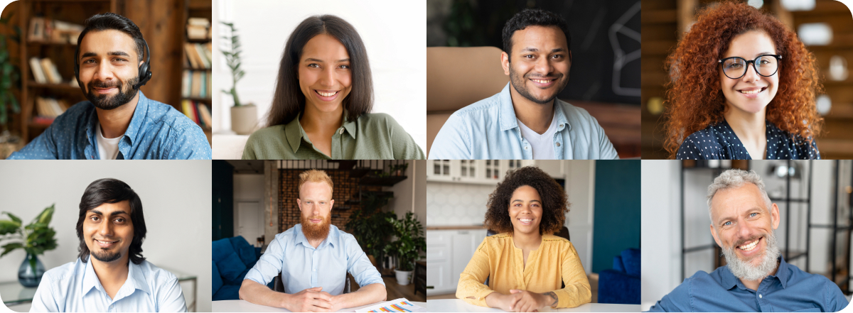Mentors and learners in a live group video session