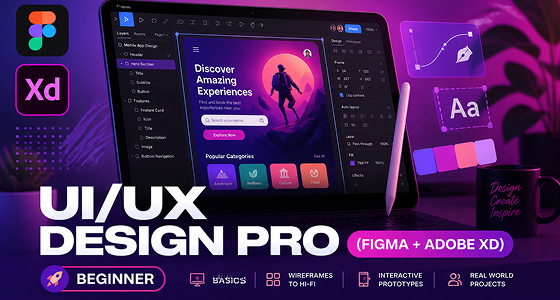UI/UX Design Pro (Figma + Adobe XD)