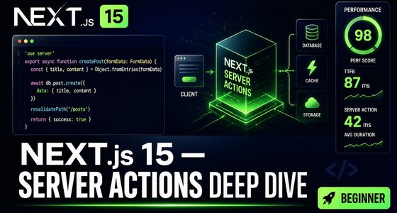 Next.js 15 Server Actions live class cover