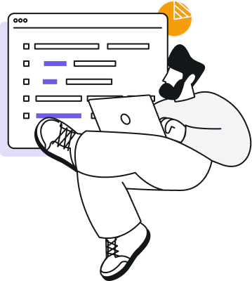 Instructor reviewing a course curriculum
